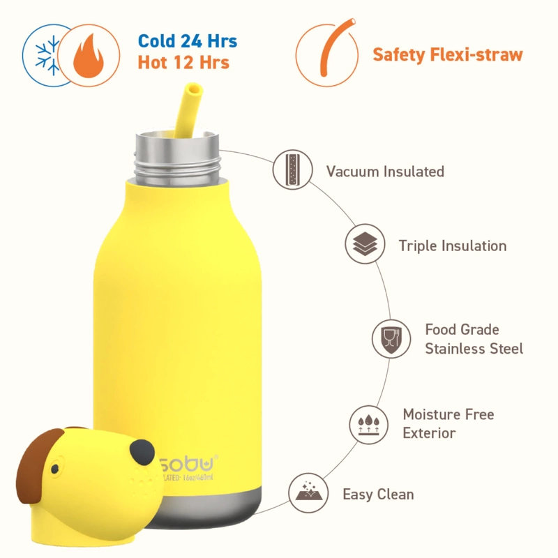 Asobu - Butelka termiczna BESTIE BOTTLE DOG 460ml