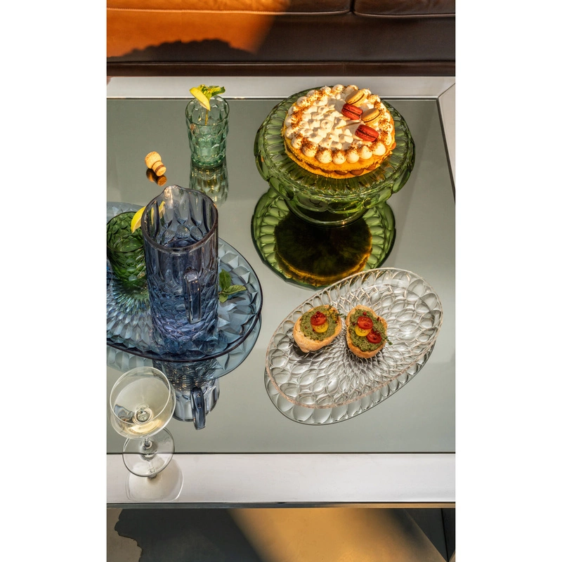 Guzzini - Wysoka szklanka wzór 3 - zielona matcha