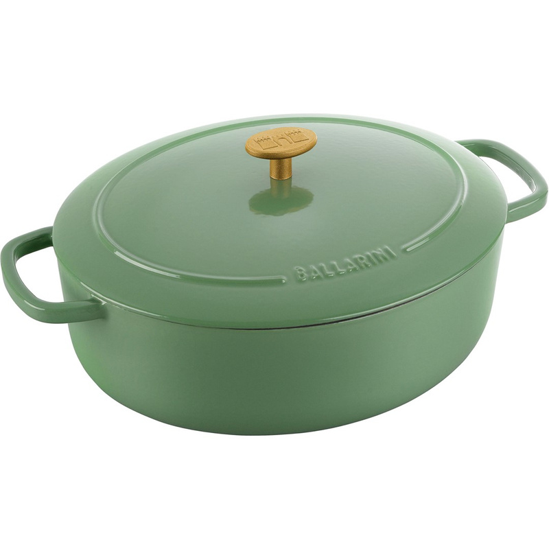 Ballarini - garnek żeliwny owalny 4.5 ltr, zielony Bellamonte