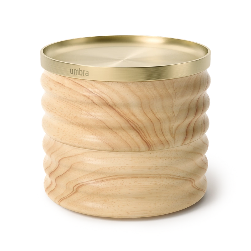 Umbra - Szkatułka drewniana na biżuterię brassTESORA