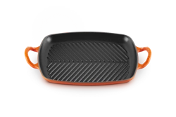 Le Creuset - patelnia żeliwna grillowa z dwoma uchwytami 30 cm Płomienna