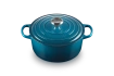 Le Creuset brytfanna żeliwna emaliowana Signature okrągła 24 cm 4,2 l deep teal
