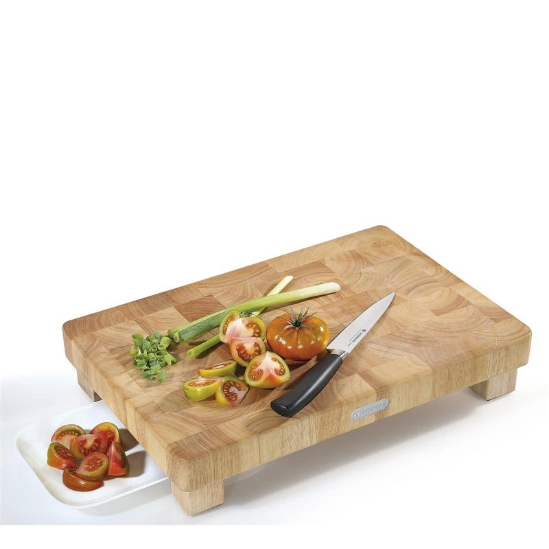 Zassenhaus - blok do krojenia typu end grain, drewno kauczukowca, 45 x 30 x 8,5 cm