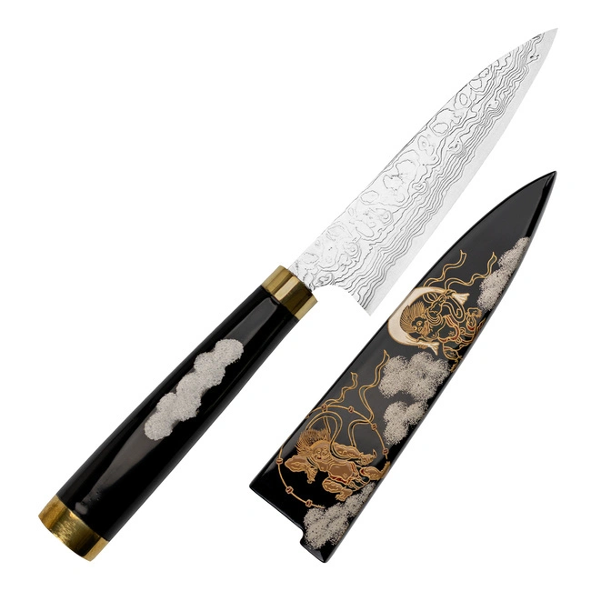 Takeshi Saji - Art Fujin Raijin R-2 Nóż uniwersalny 13 cm + Saya
