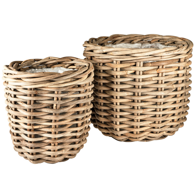 Villa Collection - Donica rattanowa 2szt. Nature