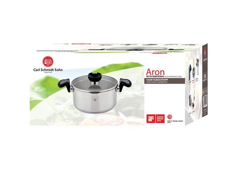 Carl Schmidt - Rondelek stalowy z pokrywą 16 cm 1 l Aron