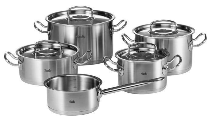 Garnki Fissler Profi - 5 częściowy zestaw stalowe pokrywy