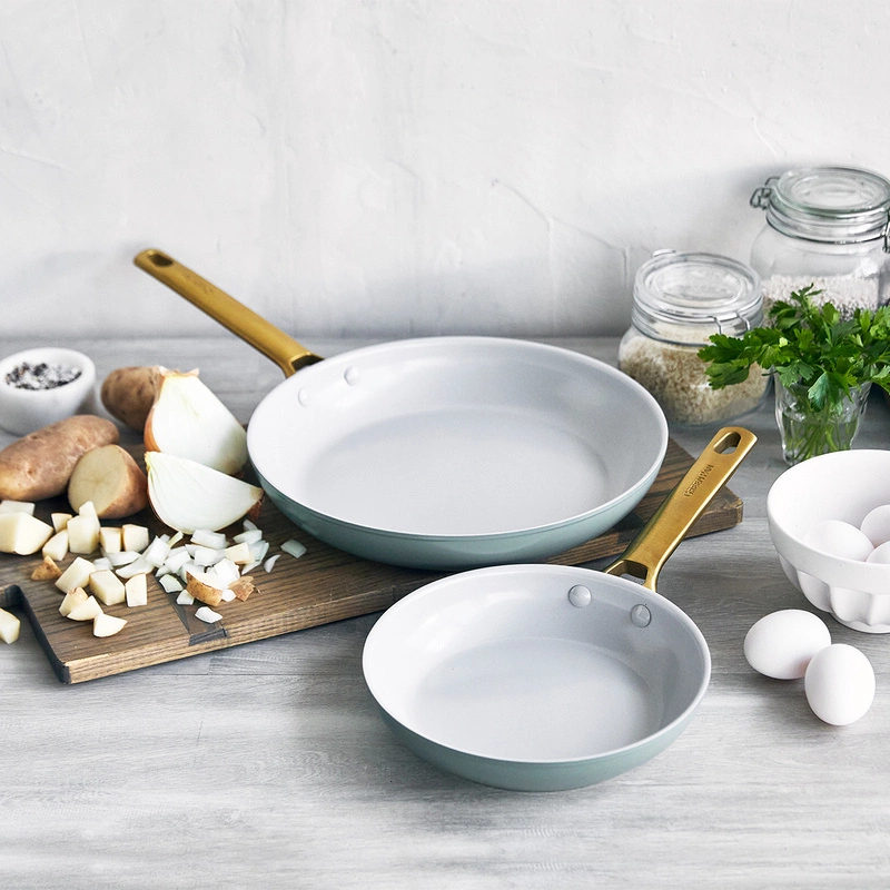 GreenPan - Patelnie ceramiczne PADOVA SkyBlue 20 + 28 cm