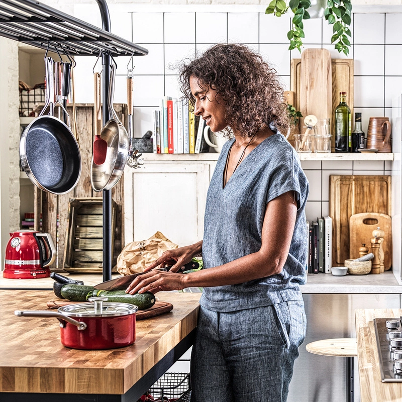 KitchenAid - Rondel emaliowany 1,3L 16 cm czerwony