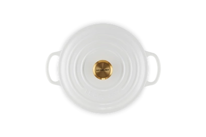 Le Creuset - garnek żeliwny Signature 20 cm 2,4 l biały