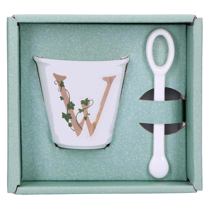 La Porcellana Bianca - filiżanka z łyżeczką 75 ml, Wzór W Unico