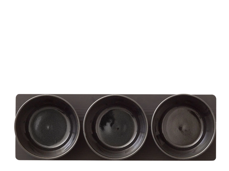 Bitz - Zestaw miseczek z podstawką 4szt. Galaxy Black