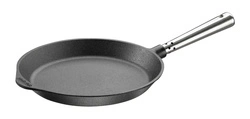 Skeppshult - PROFESSIONAL Patelnia płytka ze stalową rączką - 24 cm, czarny