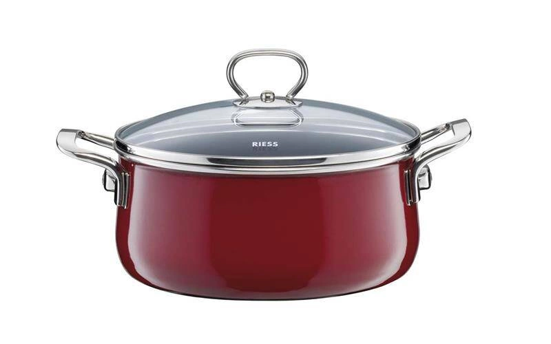 Riess - Zestaw garnków 5cz. Rosso emaliowany
