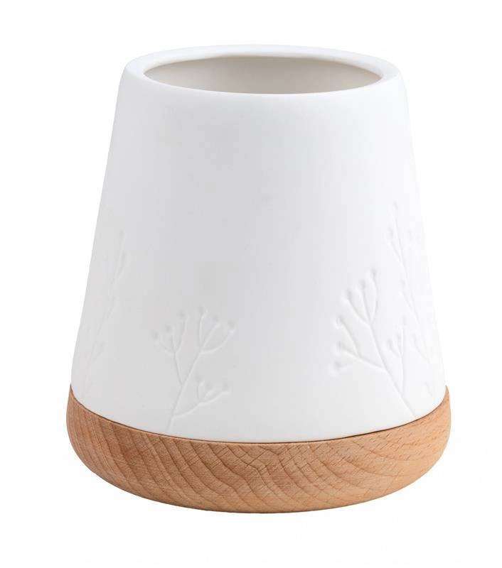Raeder - Świecznik z drewniana podstawą M, rośliny
