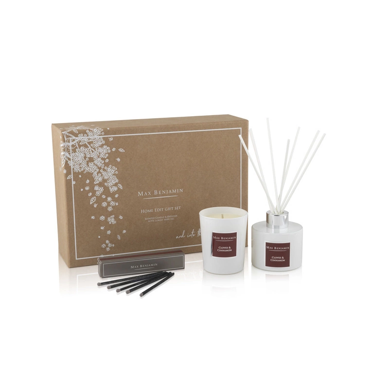 Max Benjamin - Zestaw prezentowy Cloves & Cinnamon- dyfuzor zapachowy, świec Classic