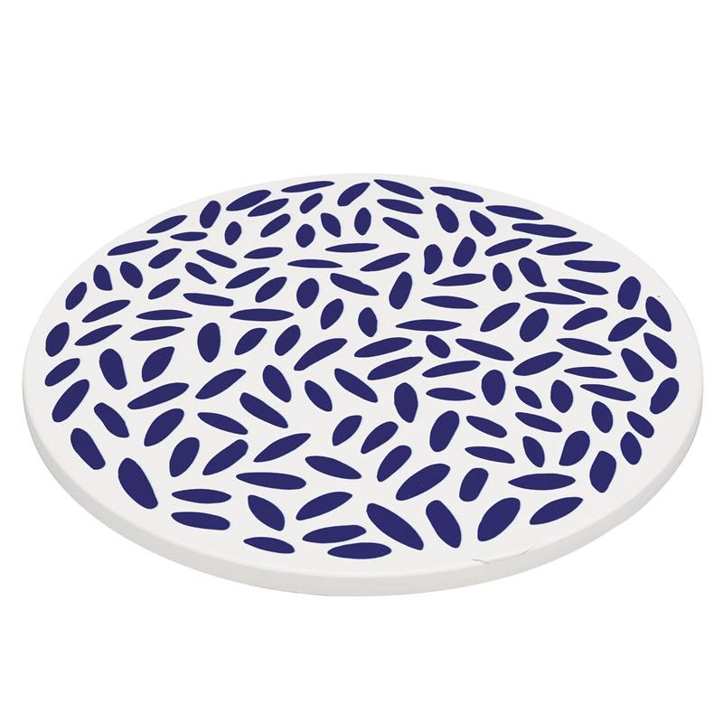 Zassenhaus - podkładka pod gorące naczynia, ceramika/korek, śred. 20 cm, krople Nordic