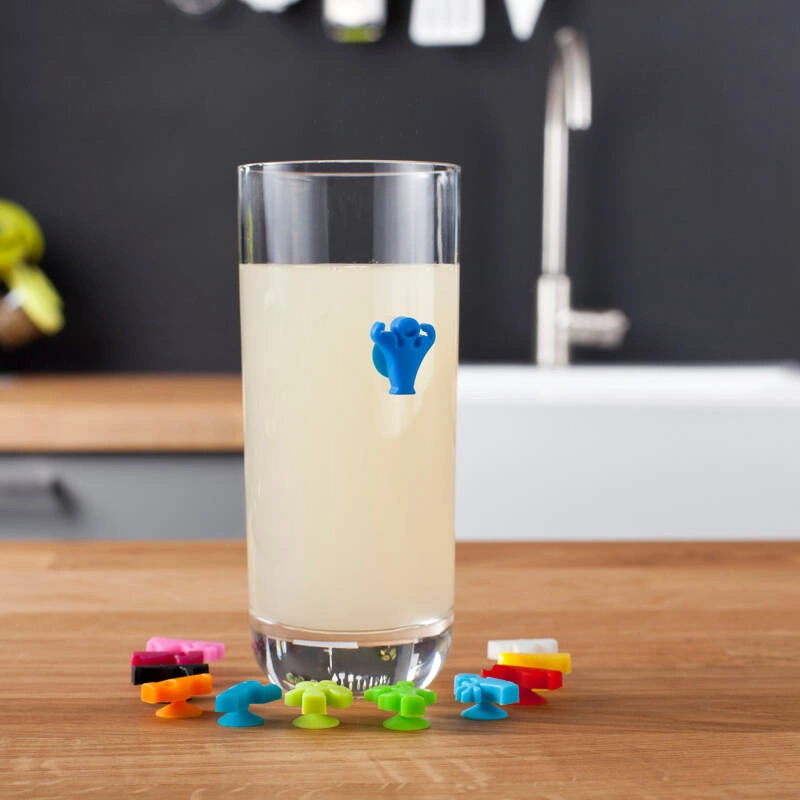 VACU VIN - Znaczki na Szklanki i Kieliszki Imprezowe Ludki Wyst.multikolor