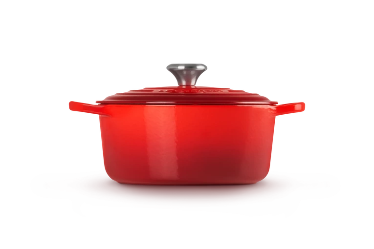 Le Creuset - brytfanna żeliwna emaliowana Signature okrągła 24 cm 4,2 l wiśniowa