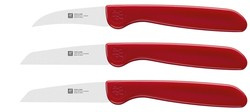 Zwilling - zestaw 3 cz. nożyki kuchenne Twin czerwone