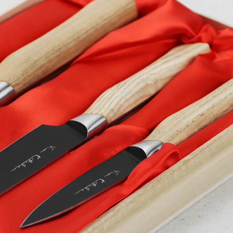Satake - Black Ash Zestaw 3 noży w drewnianym pudełku