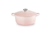 Le Creuset - garnek żeliwny Signature 20 cm 2,4 l shell pink