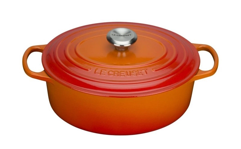 Le Creuset - brytfanna żeliwna emaliowana Signature 40 cm 14,8 l płomienna