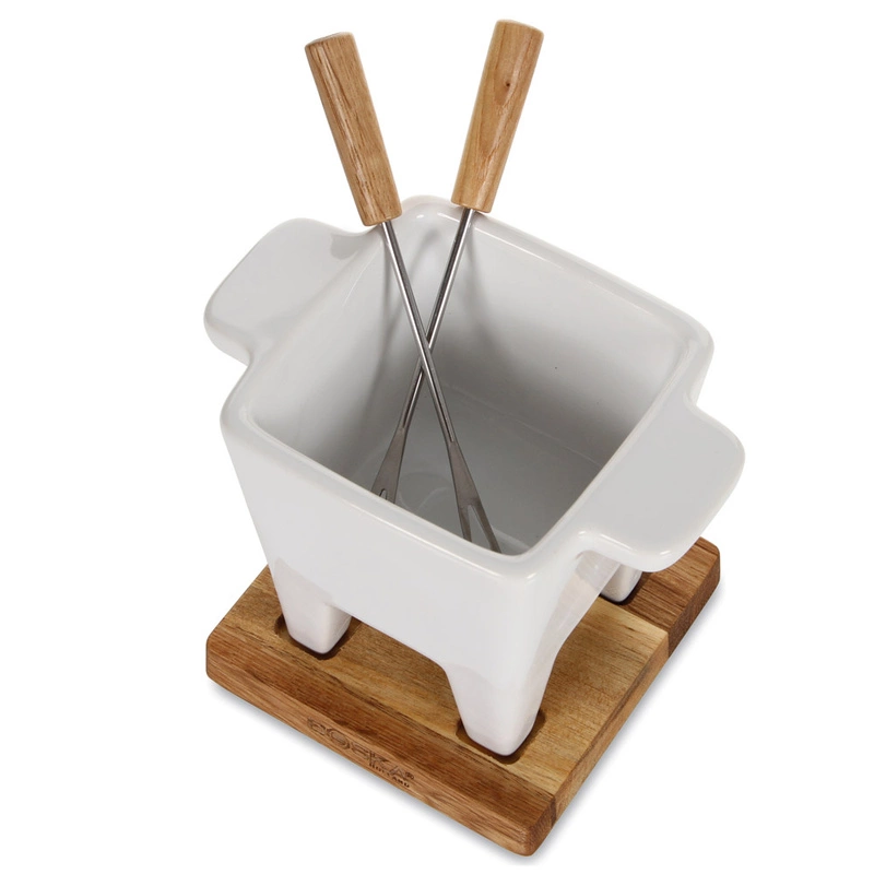 Boska - Zestaw Tapas Fondue biały, poj. <br>200ml, dąb