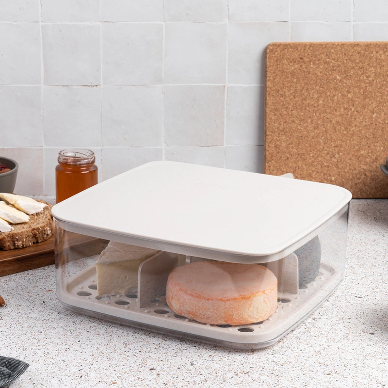 Amuse - Pojemnik na sery do lodówki beżowy