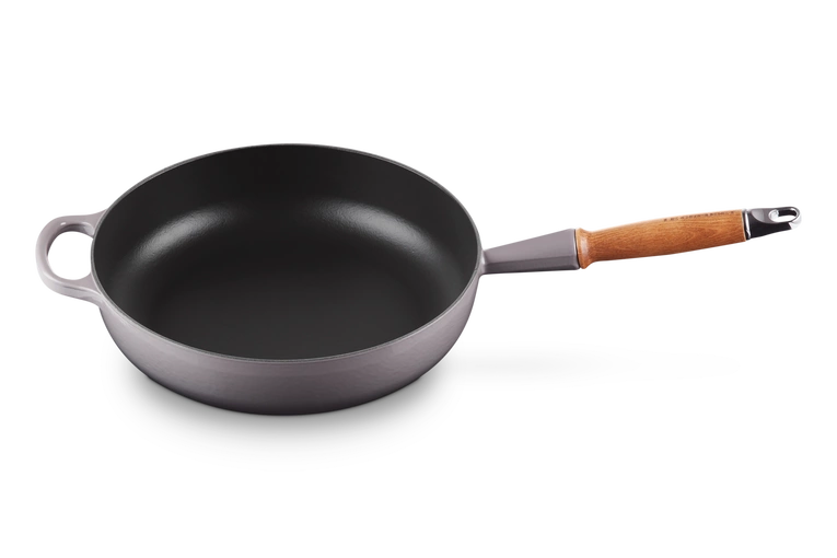 Le Creuset - głęboka patelnia żeliwna flint Sauté 28 cm