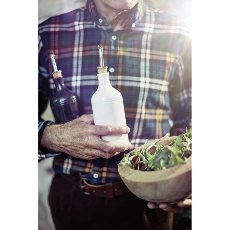 Emile Henry - Butelka na oliwę 450ml - kremowy