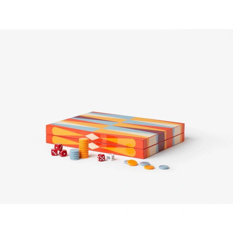 Printworks - Lakierowany Backgammon - czerwony