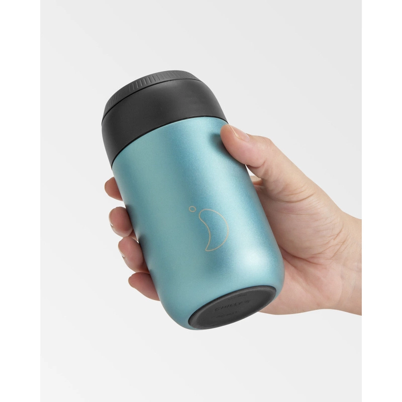 Chilly's Bottles - Termiczny kubek do kawy Chilly's | 340ml | Matowy metalik Atlantis