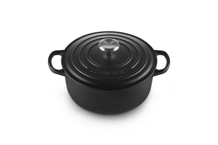 Le Creuset - brytfanna żeliwna emaliowana Signature okrągła 20 cm 2,4 l czarna