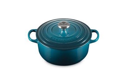 Le Creuset - garnek żeliwny Signature 20 cm 2,4 l deep teal