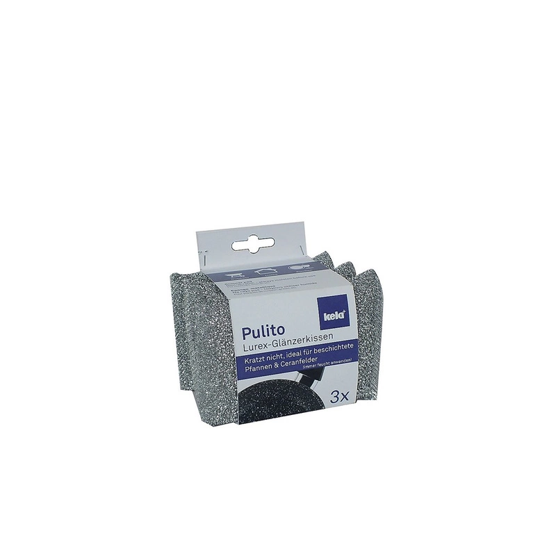 Kela - Zestaw 3 myjek kuchennych srebrny Pulito