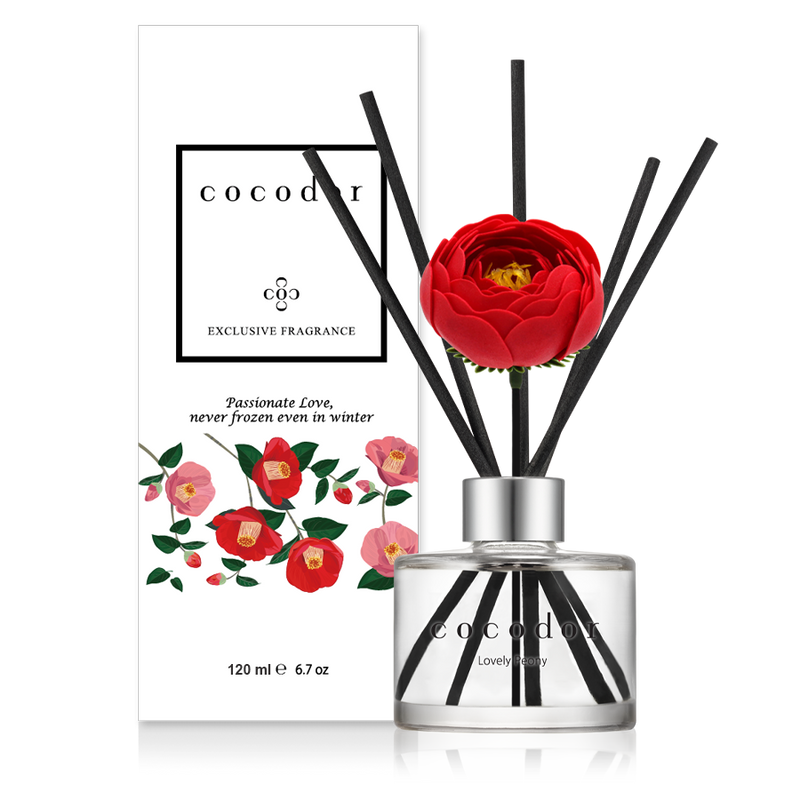 Cocodor - Dyfuzor zapachowy z patyczkami Camellia 120 ml Lovely Peony