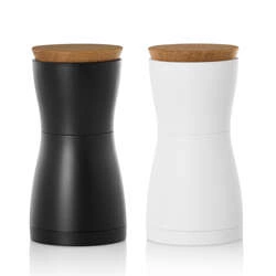 AdHoc - Zestaw młynków do pieprzu i soli TWIN czarno biały