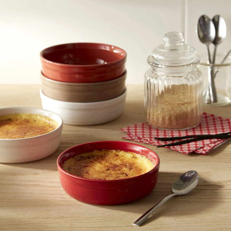 Emile Henry - Zestaw dwóch miseczek creme brulee - kremowy