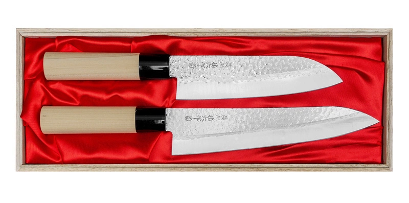 Satake - Magaroku Saku Zestaw 2 noży Szefa + Santoku