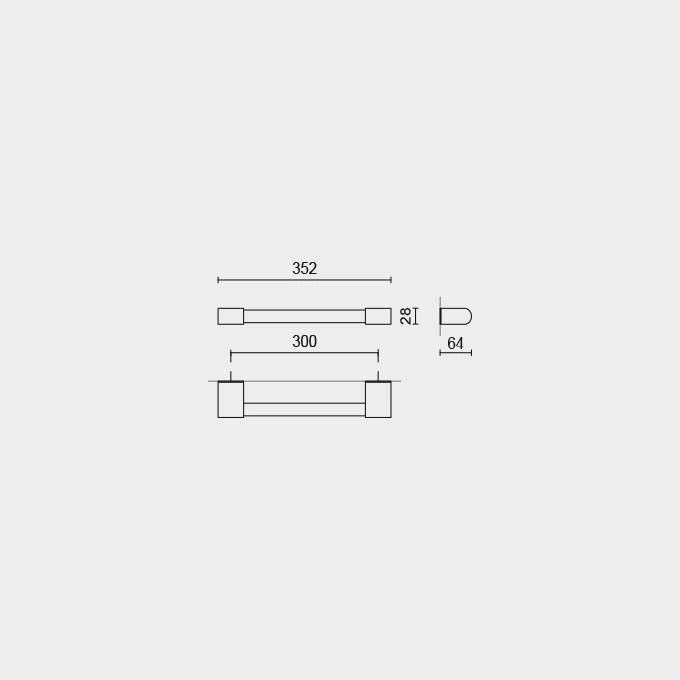 Zack - uchwyt wannowy stal matowa Atore