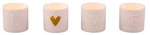 Raeder - Zestaw 4 świeczników na tealigght - love