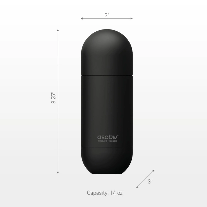 Asobu - Butelka termiczna ORB BLACK, 420ml