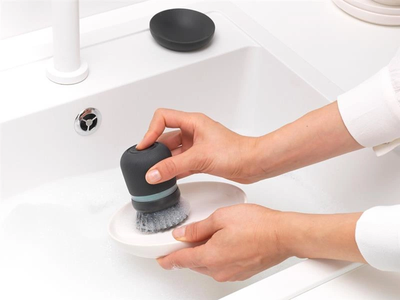 Brabantia - Szczotka z dozownikiem na płyn SinkSide ciemnoszara