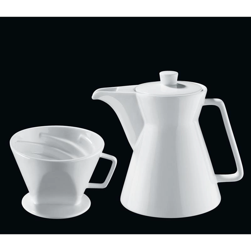 Cilio - dzbanek z filtrem do kawy, 1,0 l, śred. 14x18 cm, biały Vienna