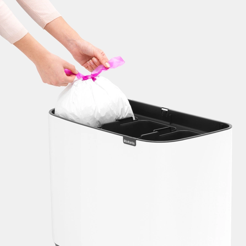 Brabantia - kosz na śmieci Bo Touch Bin 33L (3 x 11 ) biały