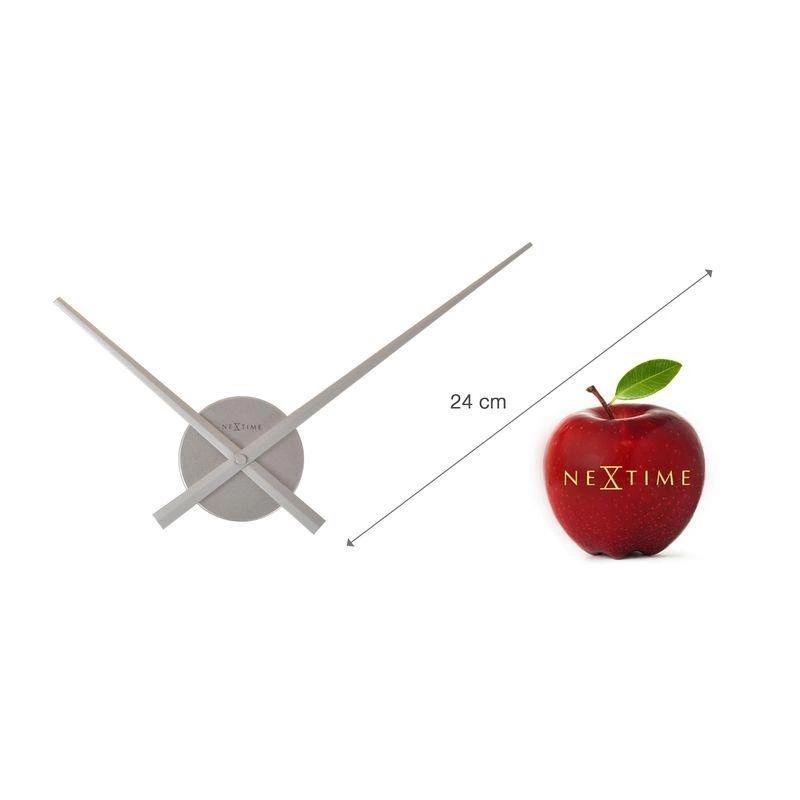 Nextime - zegar Mini Hands srebrny 48 cm