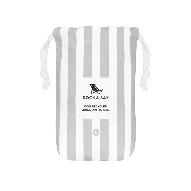 Dock & Bay - Ręcznik plażowy, szybkoschnący - Goa Grey L 160x90cm