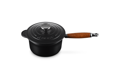 Le Creuset - Rondel żeliwny z drewniana rączką 18 cm płomienny
