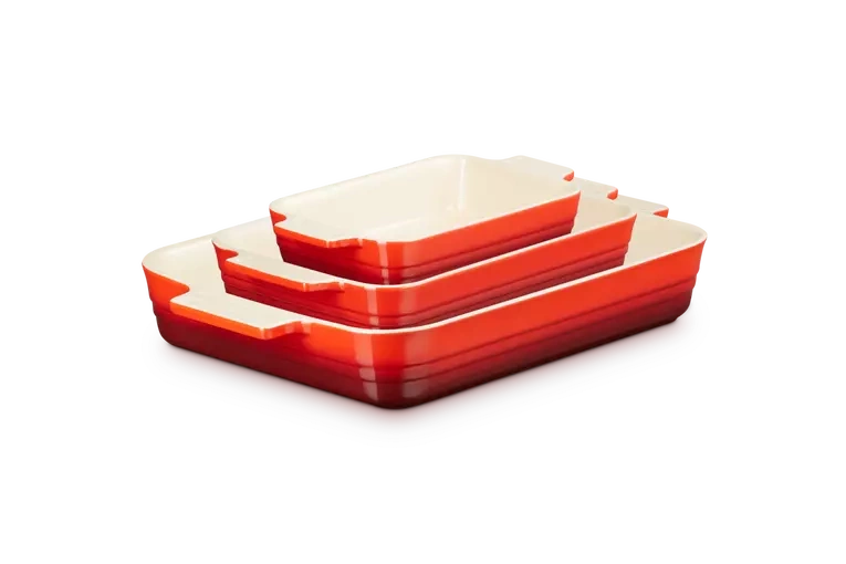 Le Creuset - Zestaw 3 szt naczyń do zapiekania wiśniowy